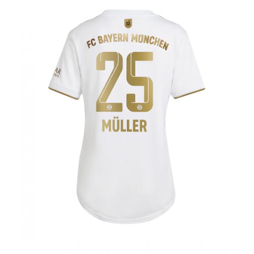 Dres Bayern Munich Thomas Muller #25 Gostujuci za Žensko 2022-23 Kratak Rukav